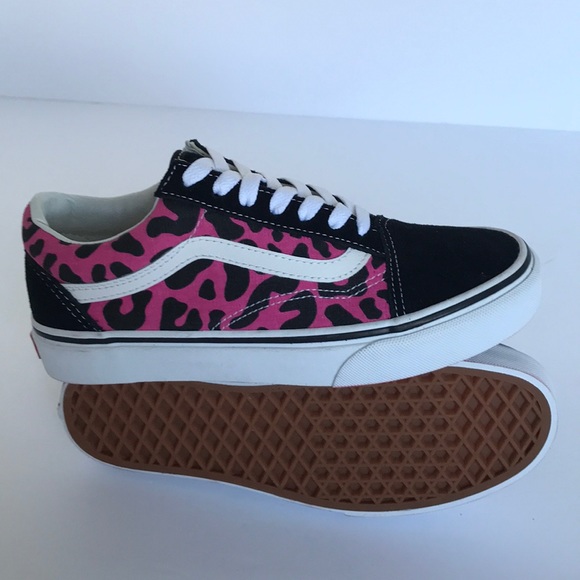 Vans old skool leopard pink black sneaker shoes - Picture 7 of 8
